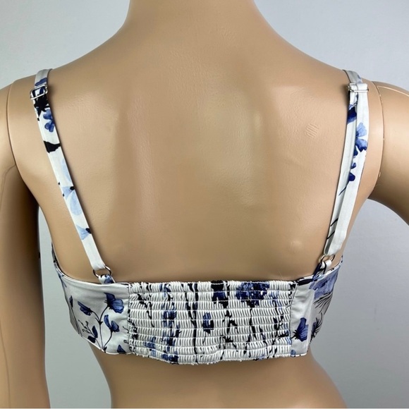 NEW FAVORITE DAUGHTER REVOLVE FLORAL PRINT SATIN BRA TOP - Picture 7 of 8
